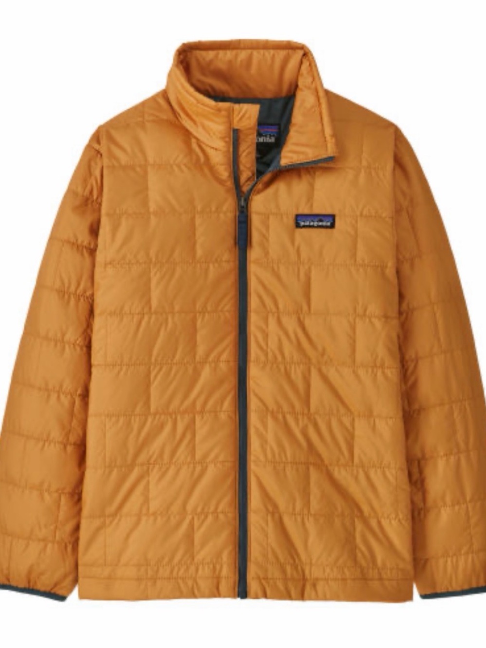 Patagonia Kids' Nano Puff Brick Quilt Lightweight Quilted Jacket - Mustard